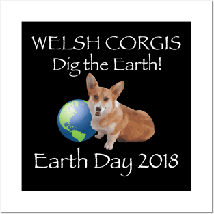 Corgi Earth Day Awareness 2018 T-Shirt Posters and Art